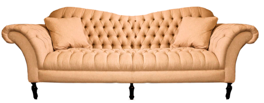 реставрированный диван на фото